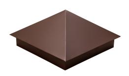 Колпак на столб 390х390мм 0,5 Satin с пленкой RAL 8017 шоколад. Цена: 1.210 руб. Артикул: 31861