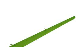 Столб заборный ЮВЕНТА с "усиками" и пластиковой заглушкой d51*1.5, Н-2500мм, грунт зеленый. Цена: 985 руб. Артикул: Yuventa_Stolb_005