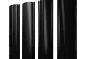 Штакетник Полукруглый Slim с прямым резом 0,5 Velur X RAL 9005 черный – Купить оптом и в розницу