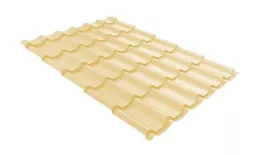 Металлочерепица Grand Line Classic Полиэстер 0.4 RAL 1014 cлоновая кость. Артикул: GrandLineM11-41014
