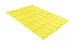 Металлочерепица Grand Line Classic Полиэстер 0.45 RAL 1018 цинково-желтый. Артикул: GrandLineM11-1-1018