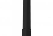 Удлинитель сваи комбинированной ЮВЕНТА d51/57 с переходом 50х50 мм длина-0,5м, RAL 9005 Черный – Купить оптом и в розницу