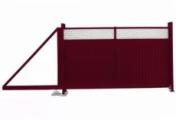 Ворота откатные Estet Plus 2,0х3,5 RAL 3005/7040 GL – Купить оптом и в розницу