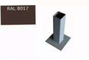 Столб для забора 50х50 Н-3000мм c заглушкой. ППК RAL 8017 Коричневый – Купить оптом и в розницу