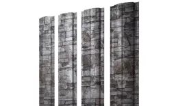 Штакетник Круглый с прямым резом 0,45 Print Elite Fine Stone TwinColor. Цена: 166 руб. Артикул: 38165