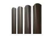 Штакетник Полукруглый Slim фигурный 0,45 Drap-double TX RR 32 темно-коричневый – Купить оптом и в розницу
