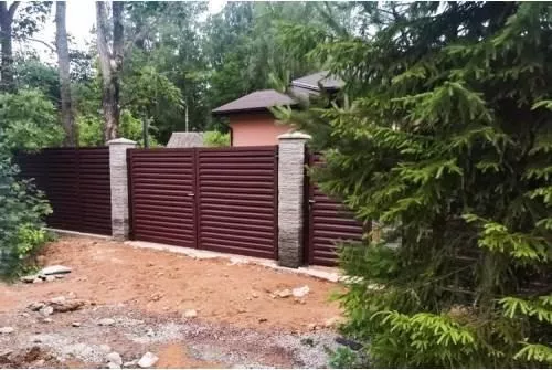 Ворота распашные Жалюзи 2,0х3,6 RAL 6005 Зеленый мох без заполнения GL купить в санкт-петербурге