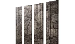 Штакетник Полукруглый Slim с прямым резом 0,45 Print Elite King Stone TwinColor. Цена: 142 руб. Артикул: 38805