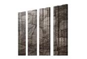 Штакетник Полукруглый Slim с прямым резом 0,45 Print Elite King Stone TwinColor – Купить оптом и в розницу