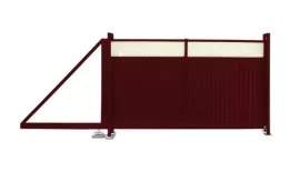 Ворота откатные Estet Plus 2,0х4,5 RAL 3005/1014 GL. Артикул: 24482