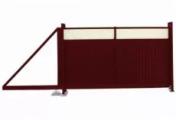 Ворота откатные Estet Plus 2,0х4,5 RAL 3005/1014 GL – Купить оптом и в розницу