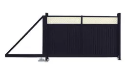 Ворота откатные Estet Plus 2,0х4,5 RAL 7024/7024 GL. Артикул: 24459