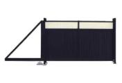 Ворота откатные Estet Plus 2,0х4,5 RAL 7024/7024 GL – Купить оптом и в розницу