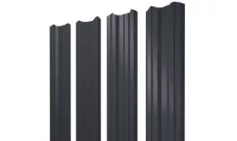 Штакетник Grand Line М-образный А 0,5 GreenCoat Pural Matt RR 23 Темно-серый. Артикул: M_26