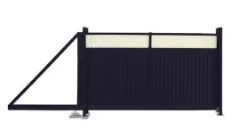 Ворота откатные Estet Plus 2,4х4,5 RAL 7024/1013 GL. Артикул: 24454