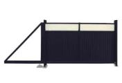 Ворота откатные Estet Plus 2,4х4,5 RAL 7024/7024 GL – Купить оптом и в розницу