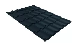 Металлочерепица Grand Line Classic 0.45 Drap ST RAL 7024 мокрый асфальт. Артикул: GrandLineM49st-7024