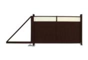 Ворота откатные Estet Plus 2,4х4,5 RAL 8017/1014 GL – Купить оптом и в розницу