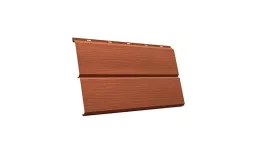 Металлический сайдинг Grand Line ЭкоБрус 3D Velur 0,5 мм RAL 8004 Терракота. Артикул: GrandLine-MS1224