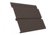 Софит металл с перфорацией GL Квадро брус Quarzit 0,5 мм RAL 8017 Шоколад – Купить оптом и в розницу