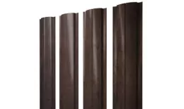 Штакетник Grand Line Slim Полукруглый 0,45 Print-double Premium РФ Antique Wood. Артикул: Slim_Crug_042