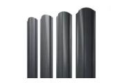 Штакетник Grand Line Slim Полукруглый фигурный 0,45 Drap RAL 7016 Антрацитово-серый – Купить оптом и в розницу
