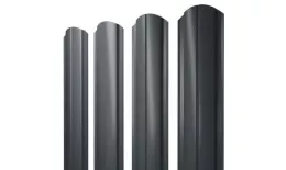 Штакетник Grand Line Slim Полукруглый фигурный 0,5 Atlas RAL 7016 Антрацитово-серый. Артикул: Slim_Fig_006