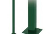 Столб для забора ЮВЕНТА 2000мм, с приваренной пластиной 120Х120. RAL 6005 Зеленый – Купить оптом и в розницу
