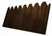 Профнастил C10 B для забора фигурный Grand Line Print-double Elite 0,45 мм с пленкой Antique Wood Античный Дуб – Купить оптом и в розницу