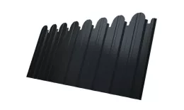 Профнастил C10 B для забора фигурный Grand Line Quarzit Pro Matt 0,5 мм с пленкой RAL 7024. Артикул: GL_fence_397