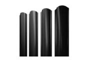 Штакетник Grand Line Slim Полукруглый фигурный 0,5 PurPro Мatt 275 RAL 9005 Черный – Купить оптом и в розницу