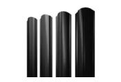 Штакетник Полукруглый Slim фигурный 0,45 PE RAL 9005 черный – Купить оптом и в розницу