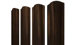 Штакетник Полукруглый Slim фигурный 0,45 Print Elite Chestnut Wood TwinColor. Артикул: 38867