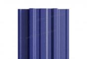 Штакетник Металл Профиль TRAPEZE-Т (Прямой) PURMAN 0,5 мм Citrine Темно-синий – Купить оптом и в розницу