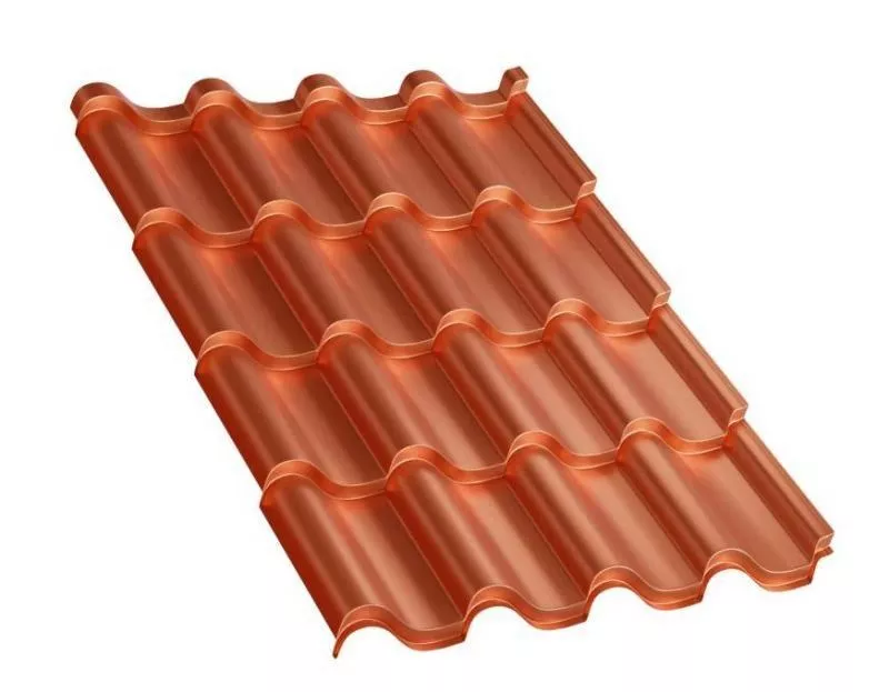 Металлочерепица Монтерроса-S AGNETA 0.5 мм Copper медь купить в санкт-петербурге