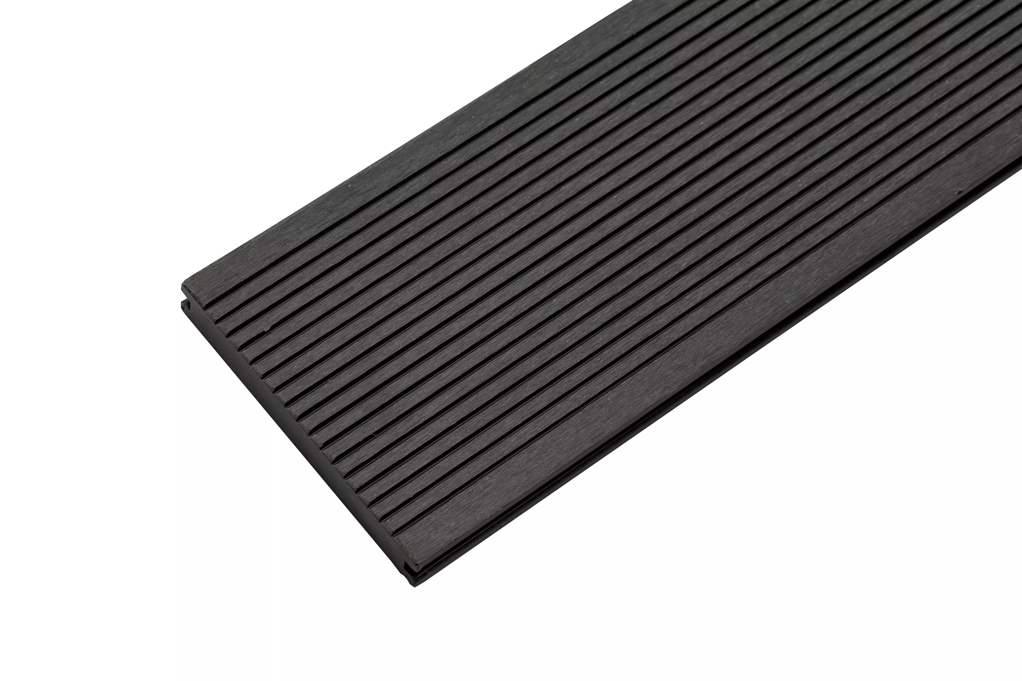 Доска террасная МПК полнотелая с пазом брашир с тиснением графит 150х18х3000мм Мастодек купить в санкт-петербурге