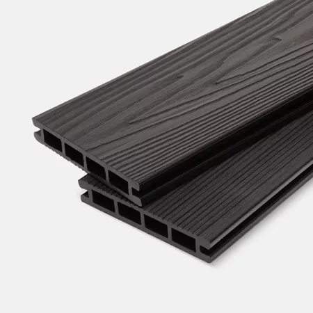 Доска террасная МПК пустотелая с пазом брашир с тиснением антрацит 140х25х3000мм Мастодек купить в санкт-петербурге