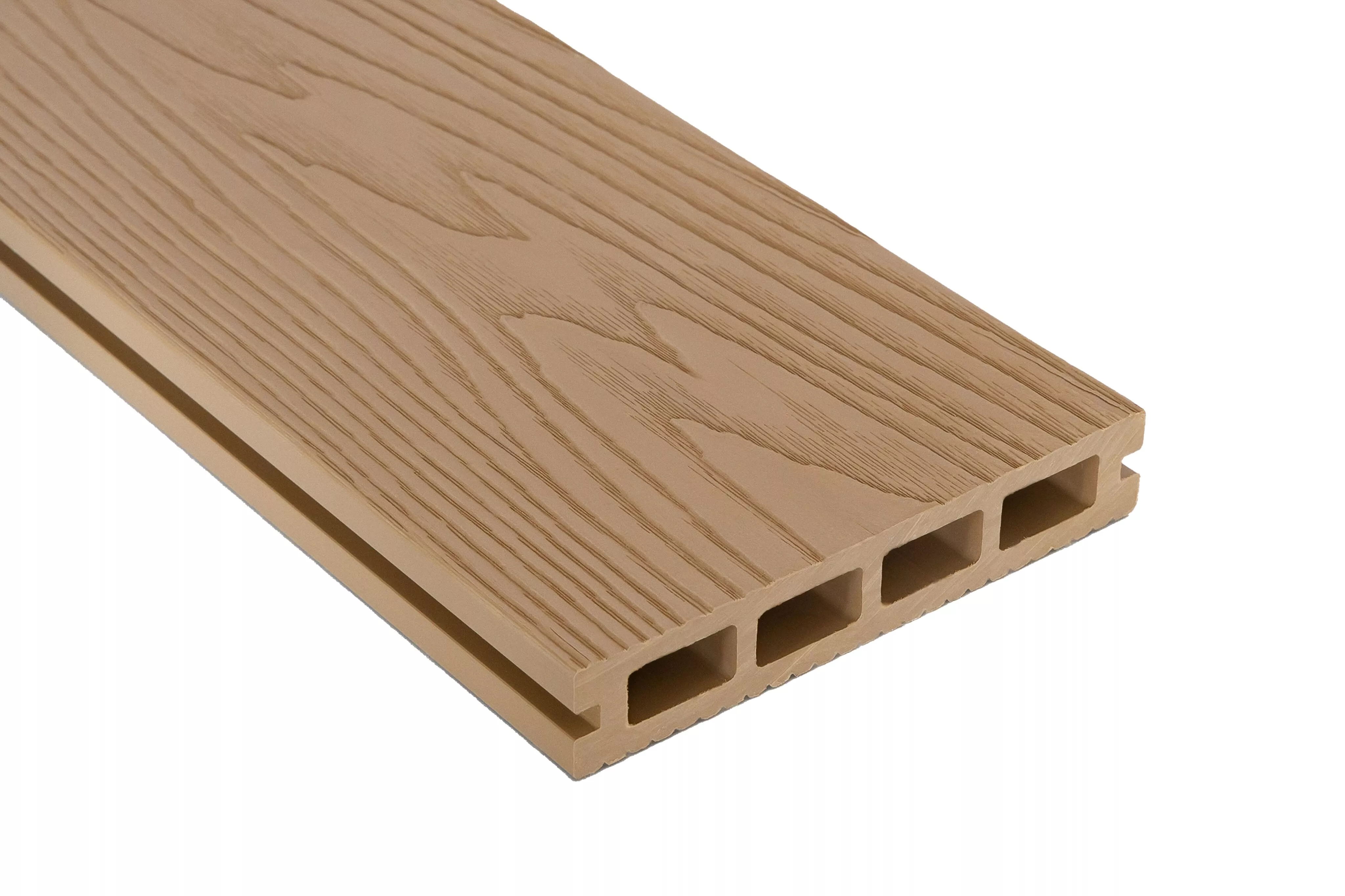 Доска террасная МПК пустотелая с пазом брашир с тиснением бежевый 150х18х3000мм Мастодек купить в санкт-петербурге