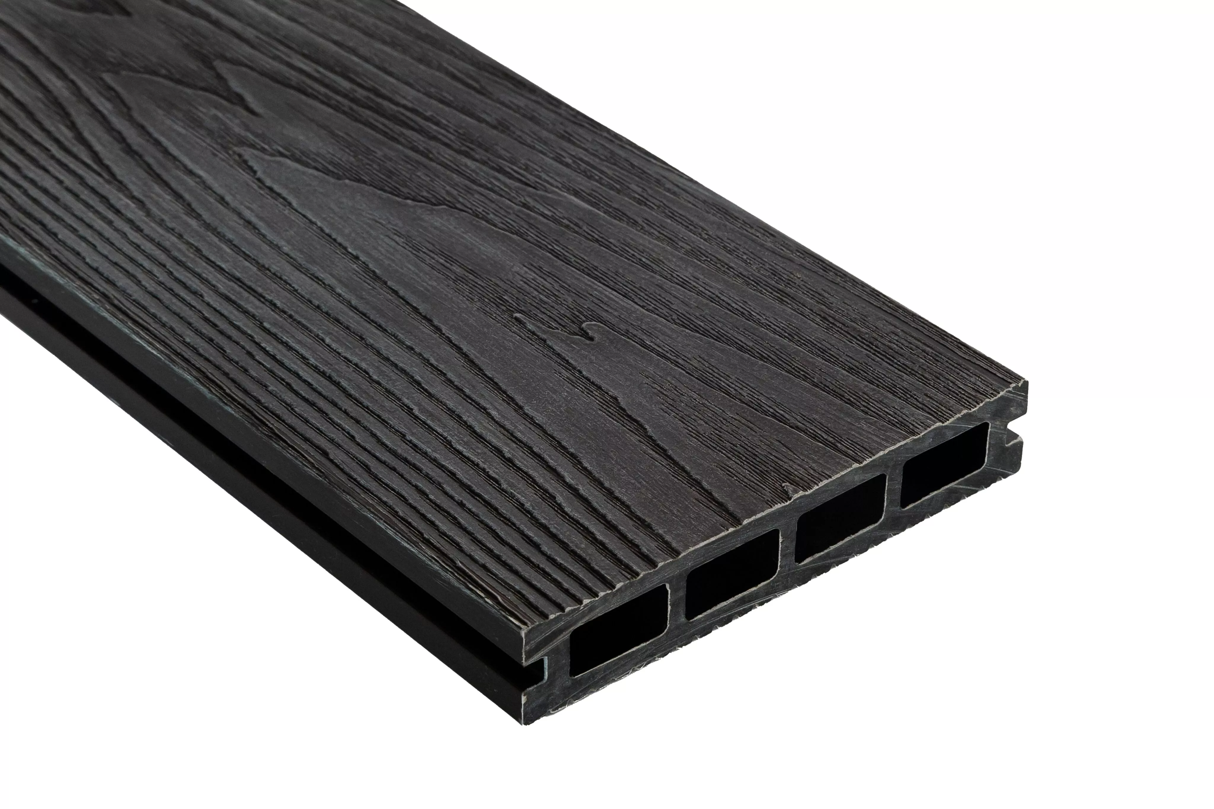 Доска террасная МПК пустотелая с пазом брашир с тиснением графит 140х25х3000мм Мастодек купить в санкт-петербурге