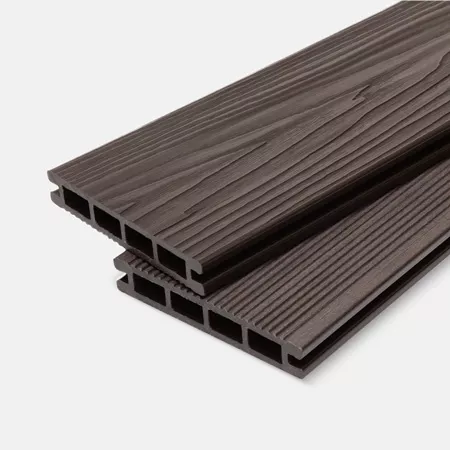 Доска террасная МПК пустотелая с пазом брашир с тиснением шоколад 140х25х3000мм Мастодек купить в санкт-петербурге