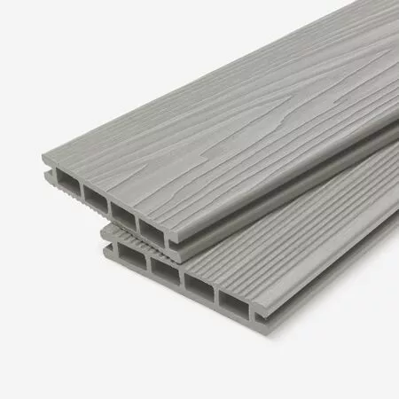 Доска террасная МПК пустотелая с пазом брашир с тиснением светло-серый 150х18х3000мм Мастодек купить в санкт-петербурге