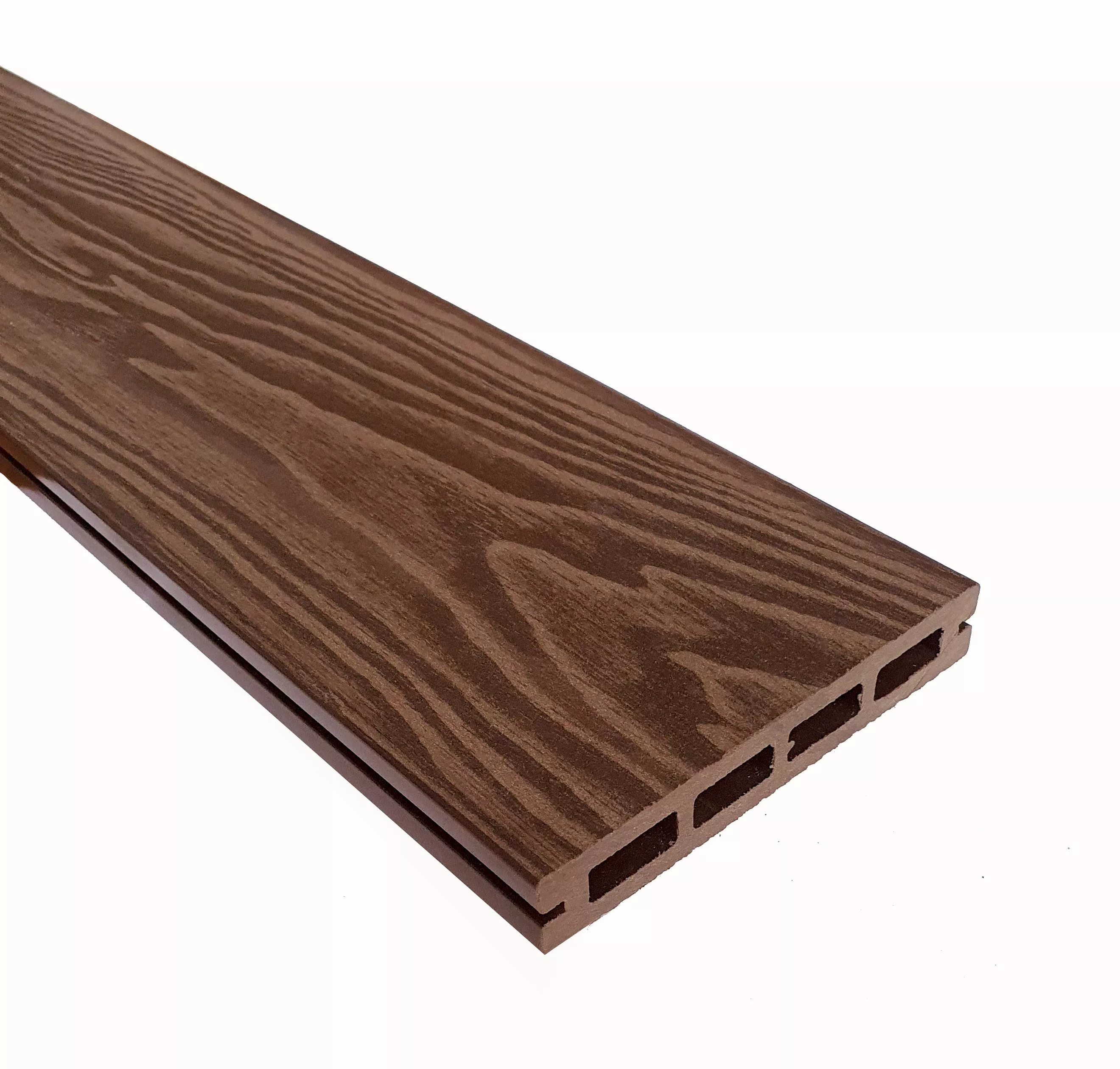 Доска террасная ТЕРРАпол пустотелая с пазом СМАРТ 3D Орех Милано 130х22х4000мм купить в санкт-петербурге