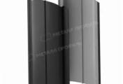 Штакетник металлический МЕТАЛЛ ПРОФИЛЬ ELLIPSE-O 19х126 (VALORI-20-DarkGrey-0.5) – Купить оптом и в розницу