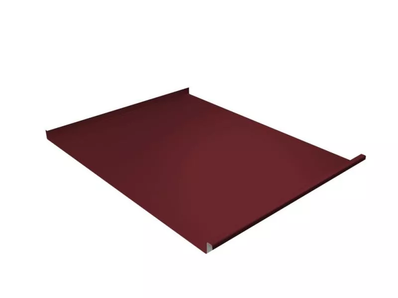 Фальц двойной стоячий Grand Line 0,45 Drap TR с пленкой на замках RAL 3005 красное вино купить в санкт-петербурге