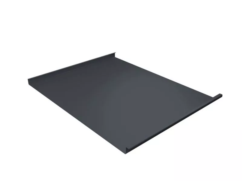 Фальц двойной стоячий Grand Line 0,45 Drap TX с пленкой на замках Drap TwinColor RAL 7024 мокрый асфальт купить в санкт-петербурге