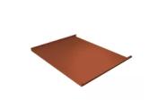 Фальц двойной стоячий Grand Line 0,5 Satin Matt TX с пленкой на замках RAL 8004 терракота – Купить оптом и в розницу