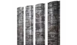 Штакетник Grand Line Slim Полукруглый 0,45 Print Elite Fine Stone Камень. Цена: 134 руб. Артикул: Slim_Crug_028
