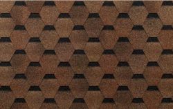 Гибкая черепица Docke PIE EURASIA Шестигранник Светло-коричневый