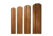 Штакетник Grand Line Twin фигурный 0,45 Print-double Elite Golden Wood Золотой Дуб – Купить оптом и в розницу
