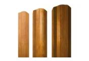 Штакетник Grand Line М-образный B фигурный 0,45 Print Elite Golden Wood Золотой Дуб – Купить оптом и в розницу